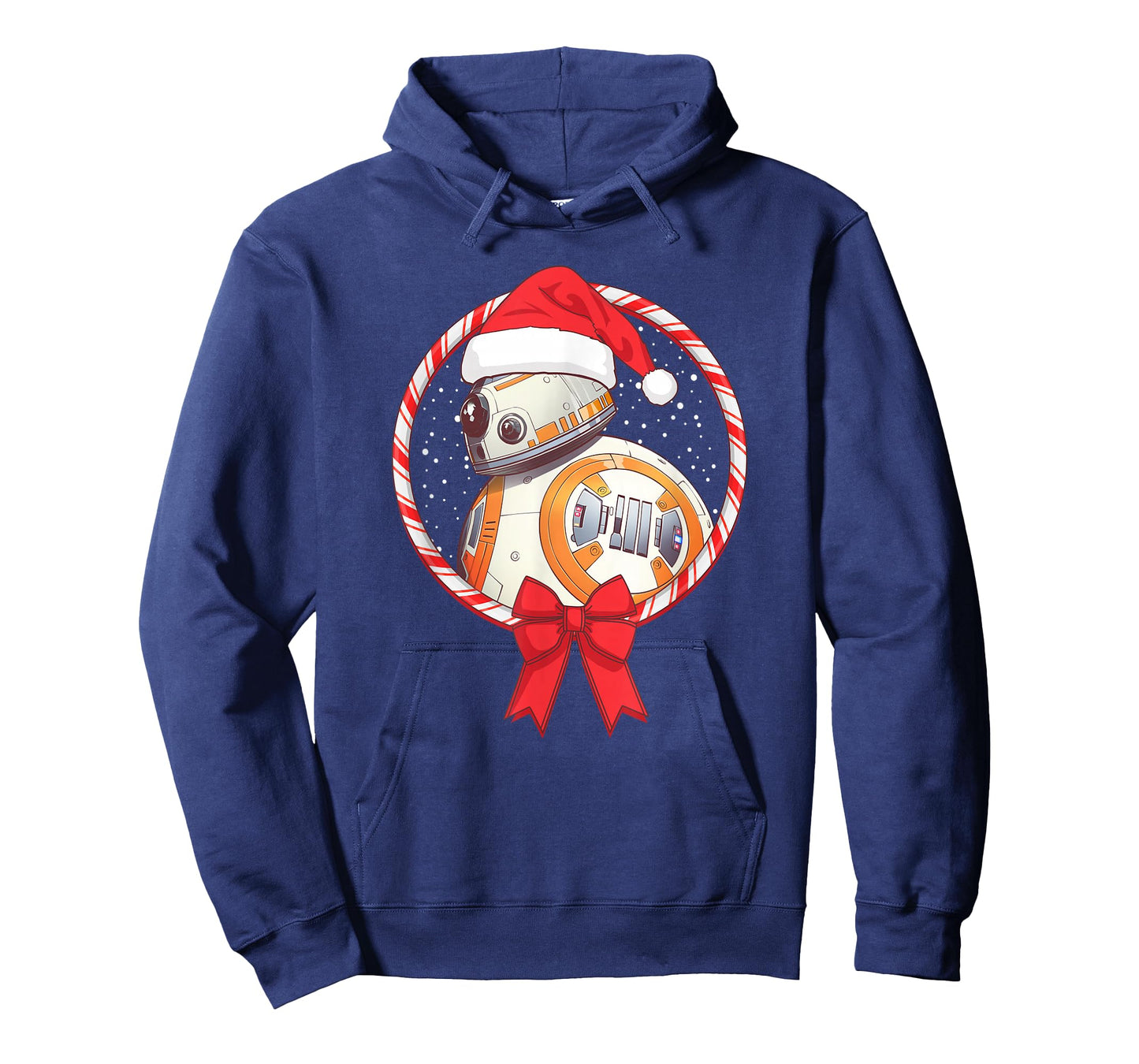 Star Wars Christmas BB-8 Santa Candy Cane Circle T-Shirt