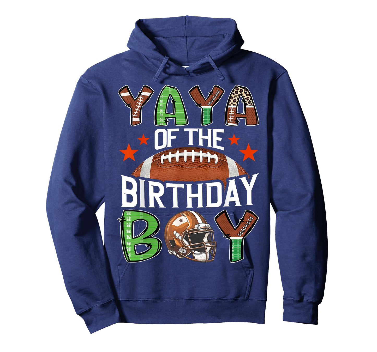 Yaya Of The Birthday Boy Game Day Football T-Shirt