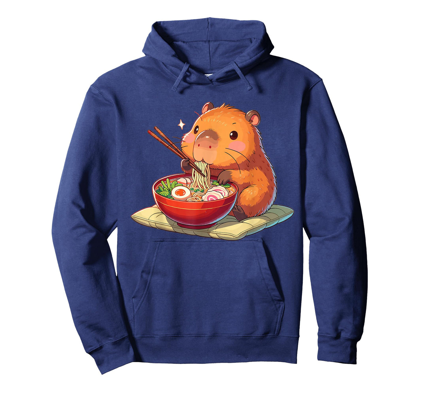 Cute Capybara Eats Ramen Noodles Capybara Ramen T-Shirt