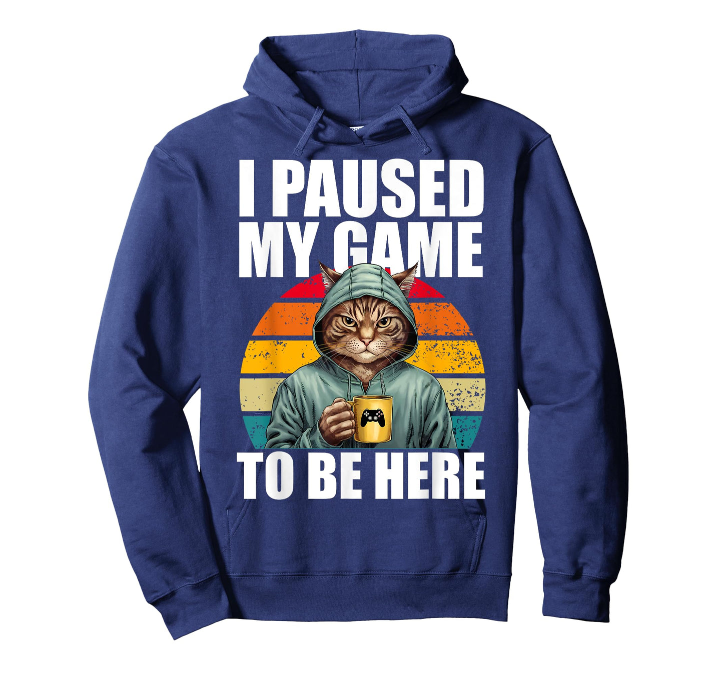Funny Video Gaming Pc Gamer I Paused My Game To Be Here Cat T-Shirt