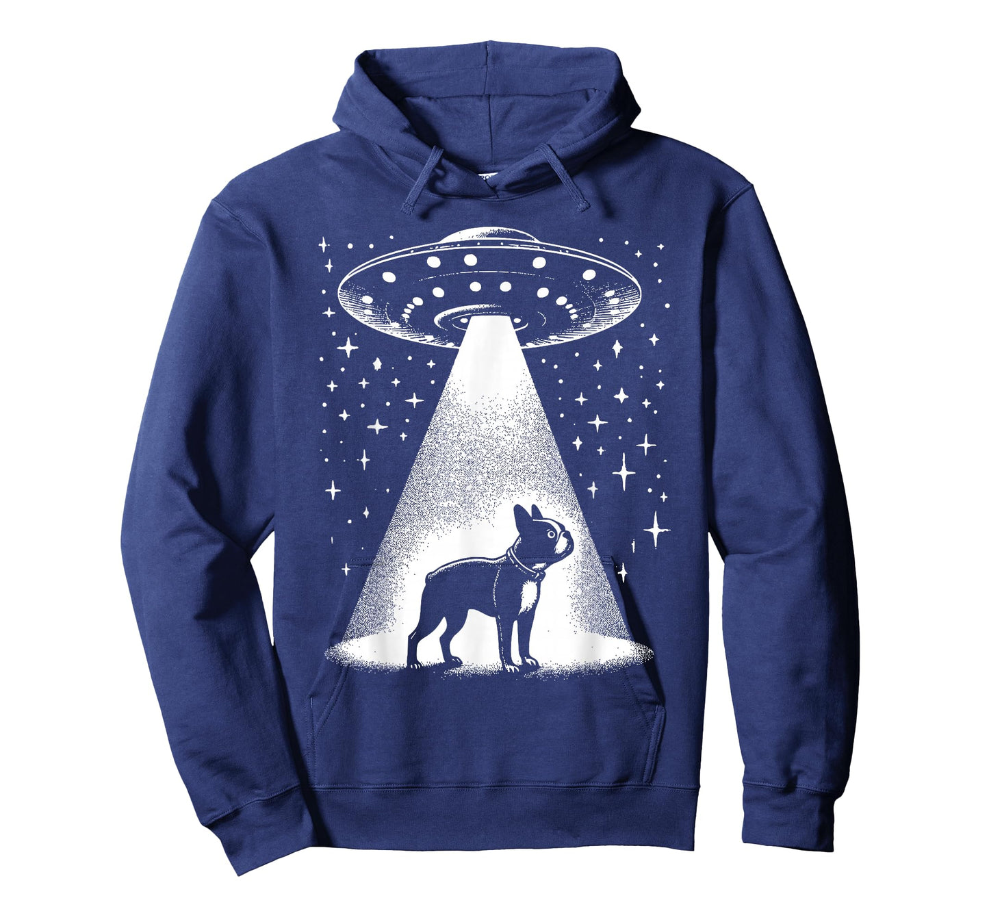 Boston Terrier Mom Dad Dog - Funny Alien UFO T-Shirt for Men Women