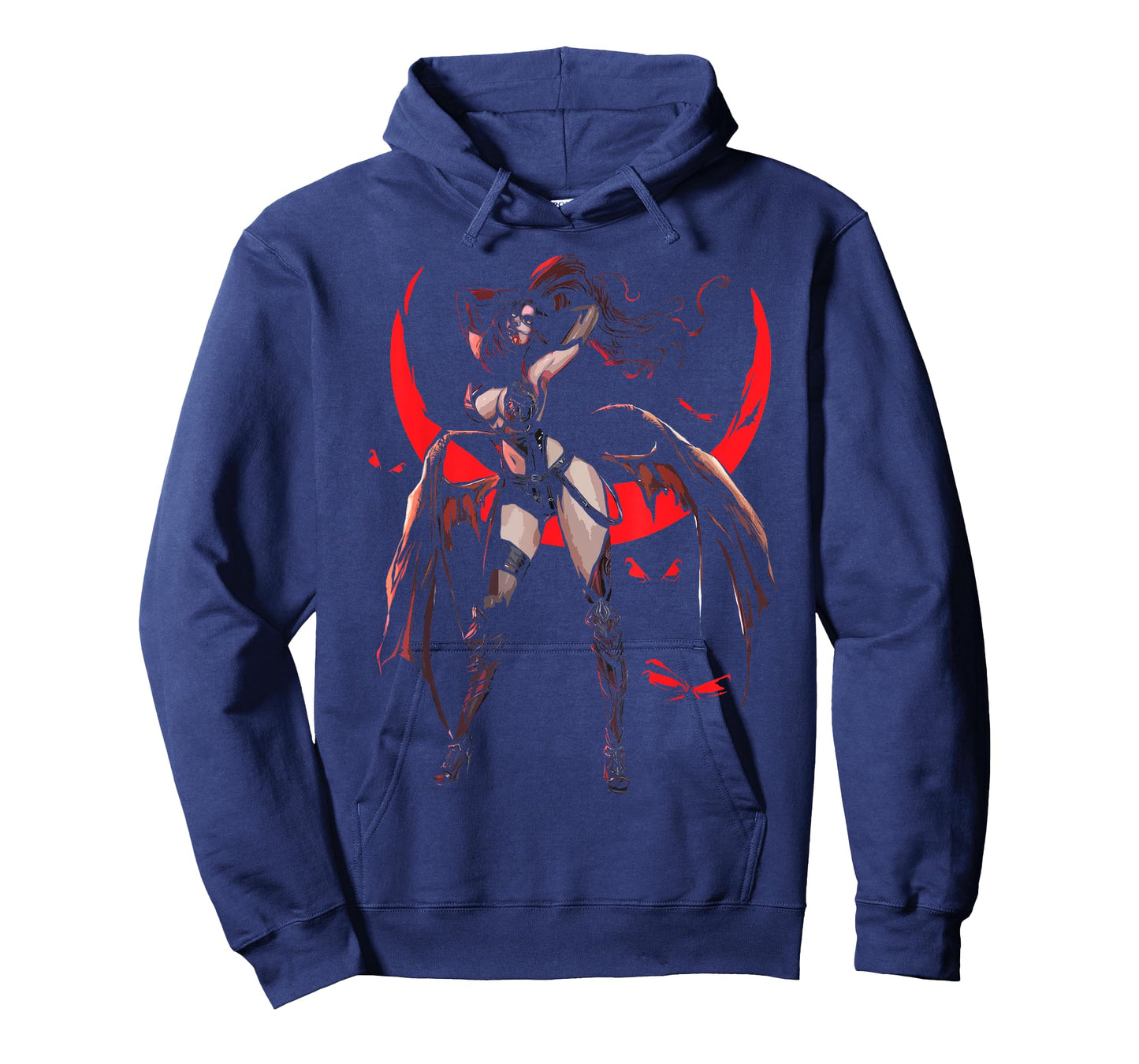 Anime Vampire Girl, Blood Moon, Scary Horror Halloween T-Shirt