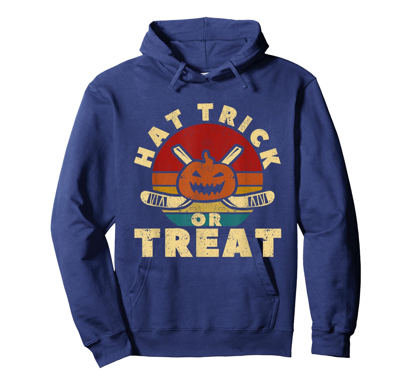 Ice Hockey Player Coach Halloween Pumpkin Hat Trick Or Treat T-Shirt