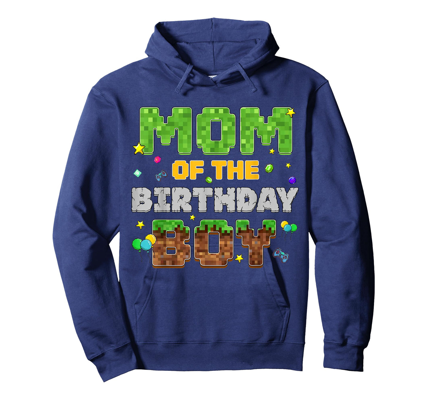 Mom Of The Birthday Boy Pixel Gamer Party Matching Family T-Shirt