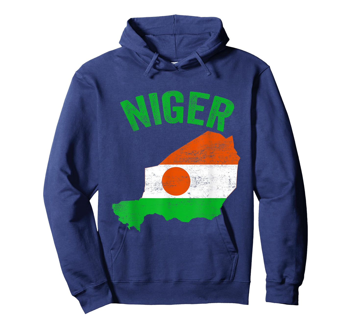 Distressed Retro Niger Flag Niger Map Patriotic Women Kids Men T-Shirt