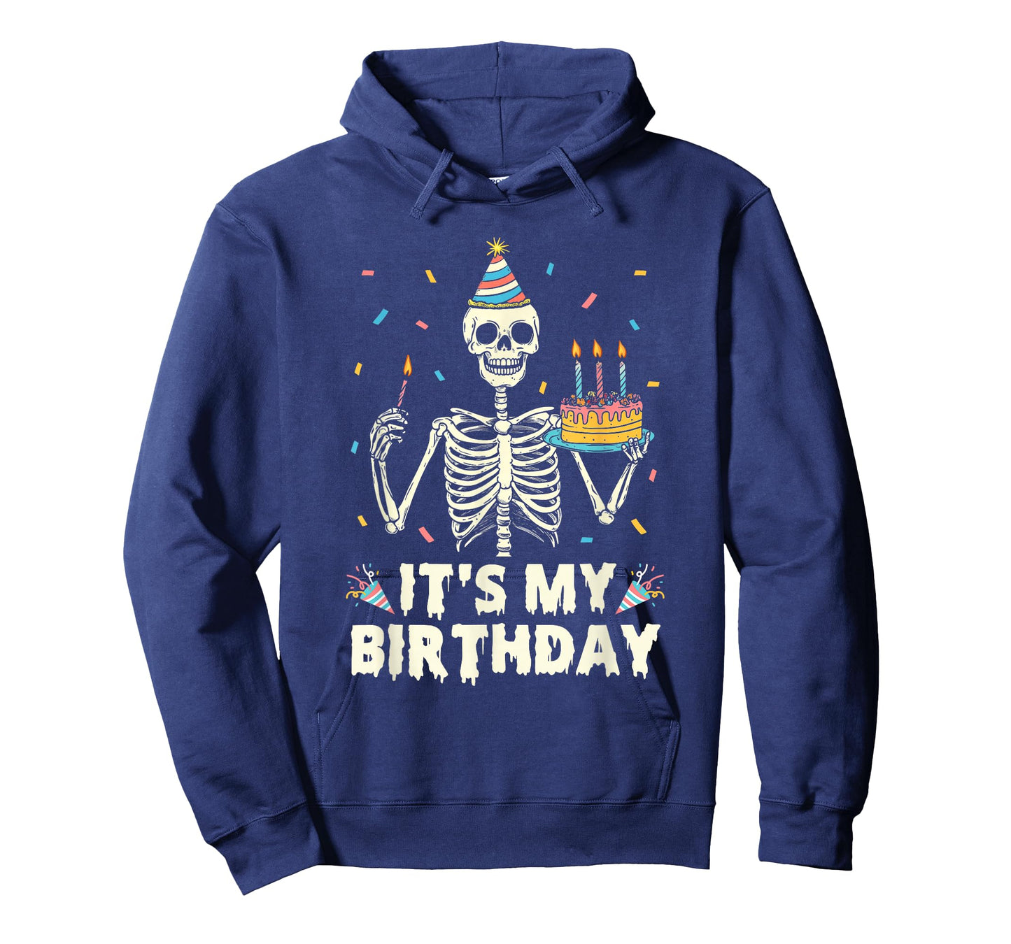 Skeleton It's My Birthday Party Happy Halloween Birthday T-Shirt