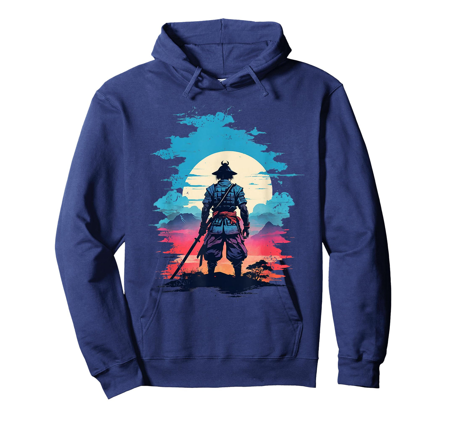 Cool Vintage Mystic Japanese Samurai Anime Silhouette T-Shirt
