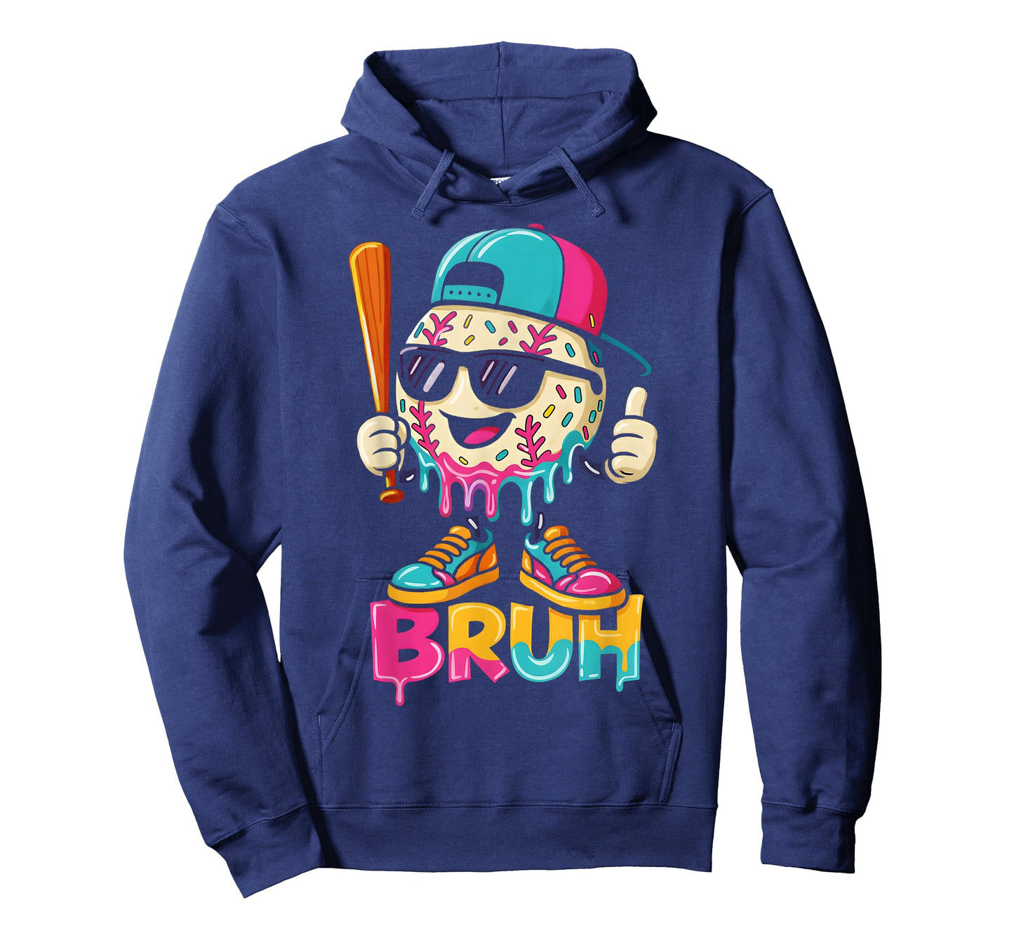Baseball Drip Boys Bruh Ice Cream Bruh Meme for Son Grandson T-Shirt