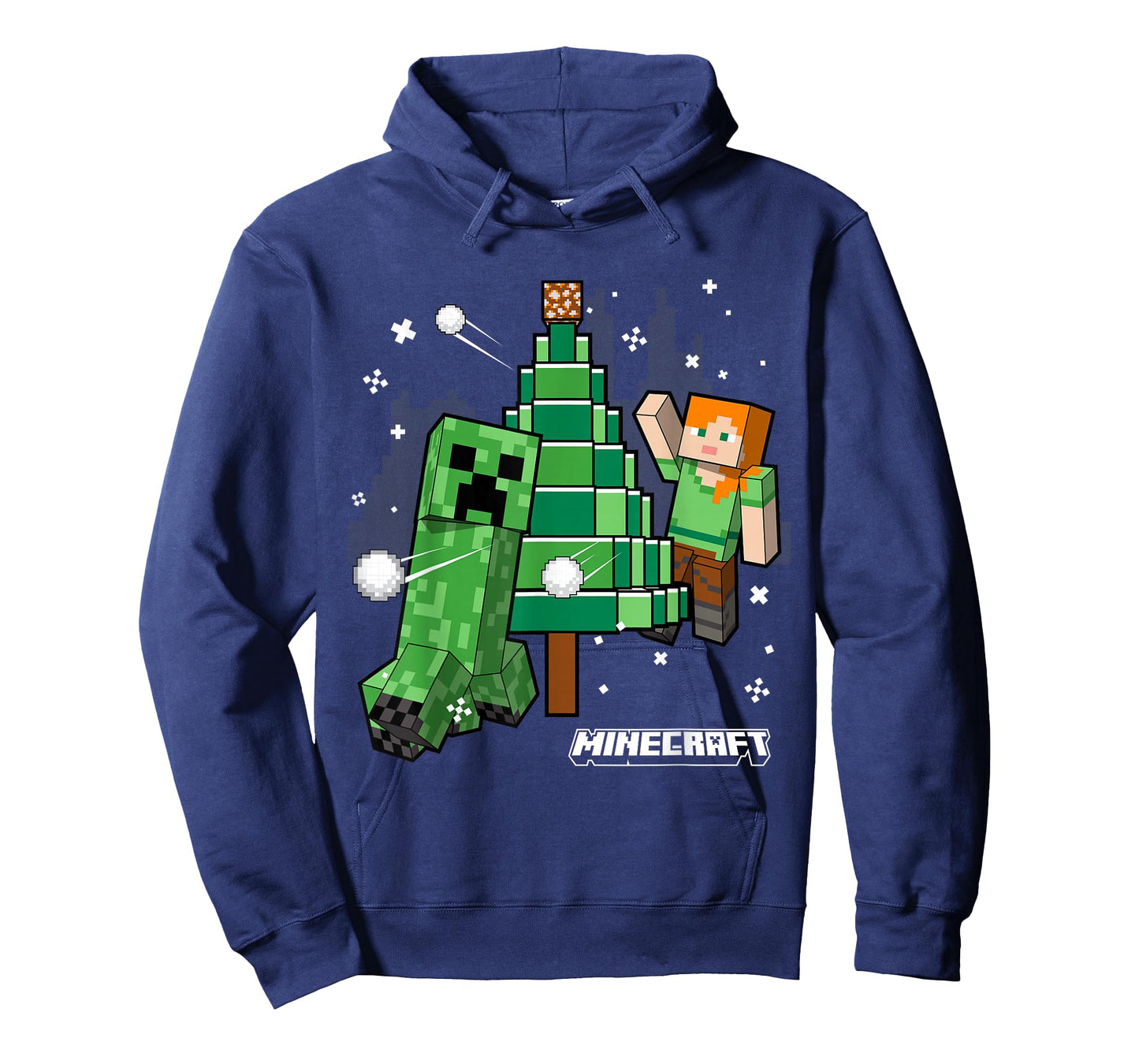 Minecraft Christmas Tree Snowball Fight With Alex T-Shirt