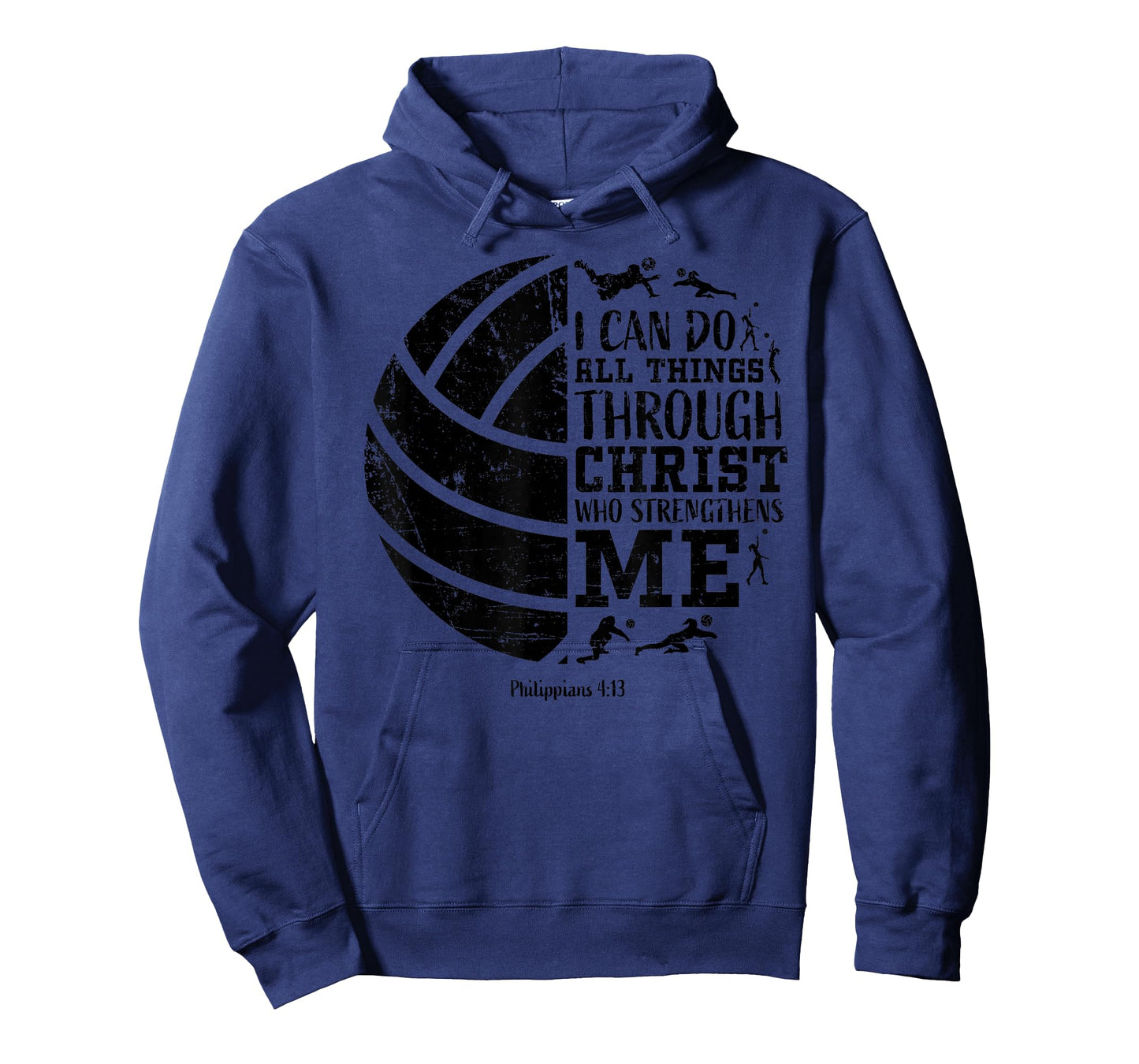 Christian Volleyball Philippians 4:13 Religious Faith Verse T-Shirt