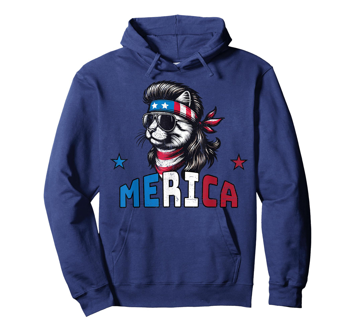 Merica Patriotic Cat - 4th of July Celebration Meowica T-Shirt for Women Kids Men