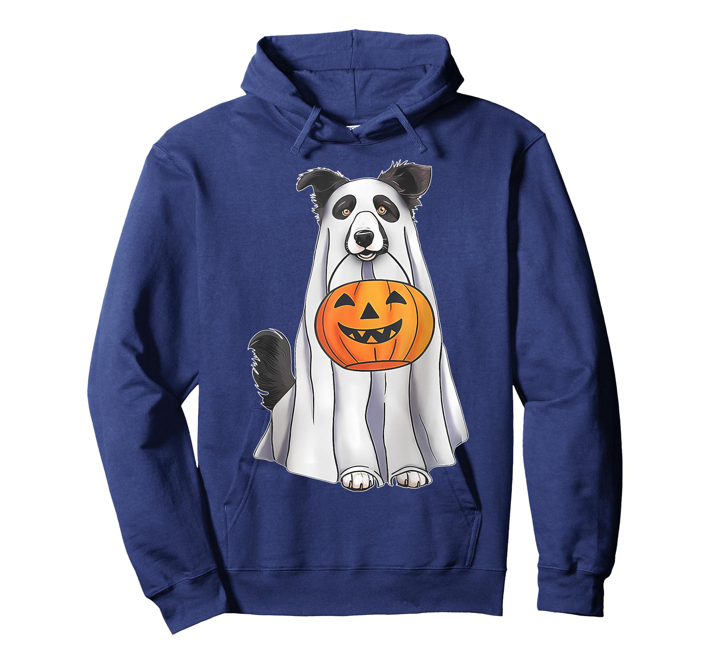 Border Collie Ghost Pumpkin Halloween Costume Fall T-Shirt