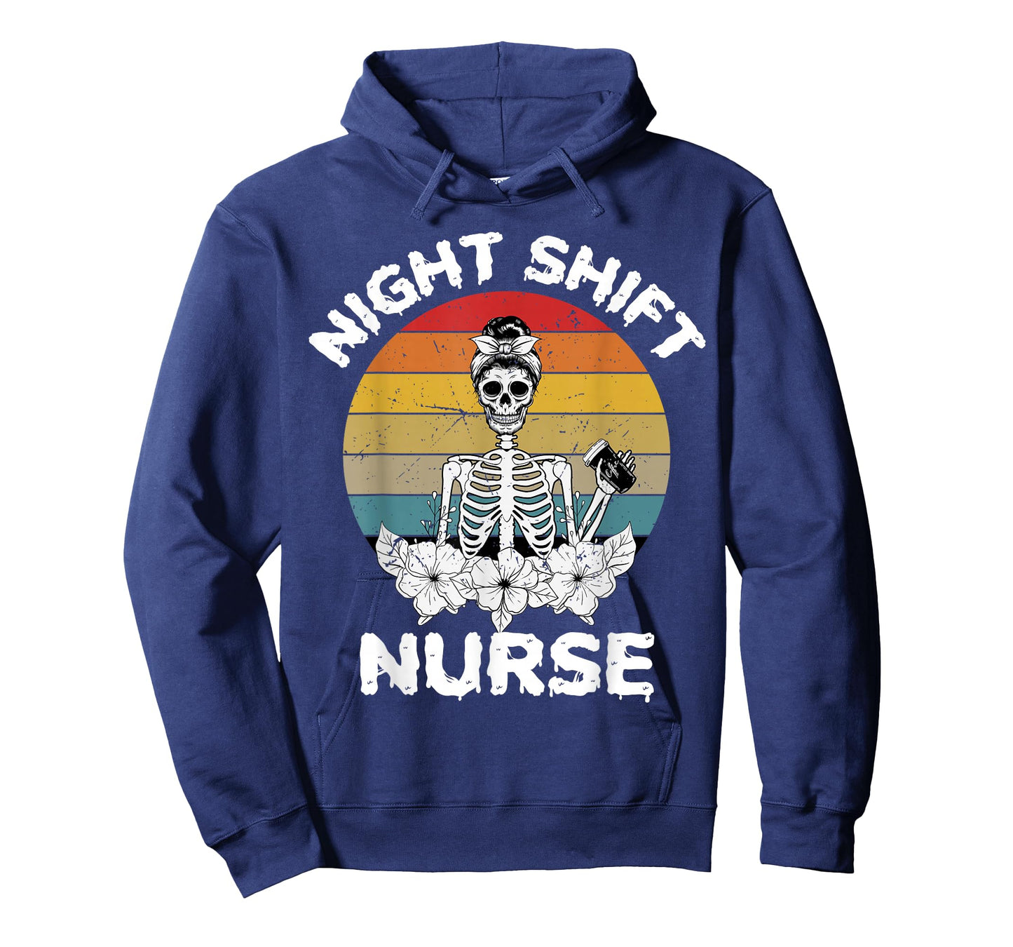Funny Night Shift Nurse Skeleton Halloween RN Nurses Women T-Shirt