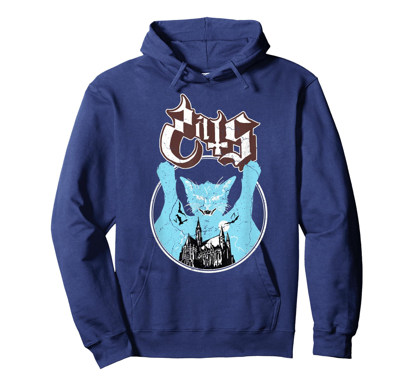 Ghost Vintage Halloween Meow Cat Friend Rock Ghost T-Shirt