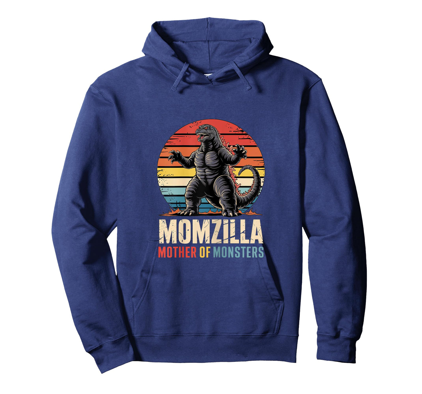 Retro Momzilla Mother of Monsters Distressed Art T-Shirt