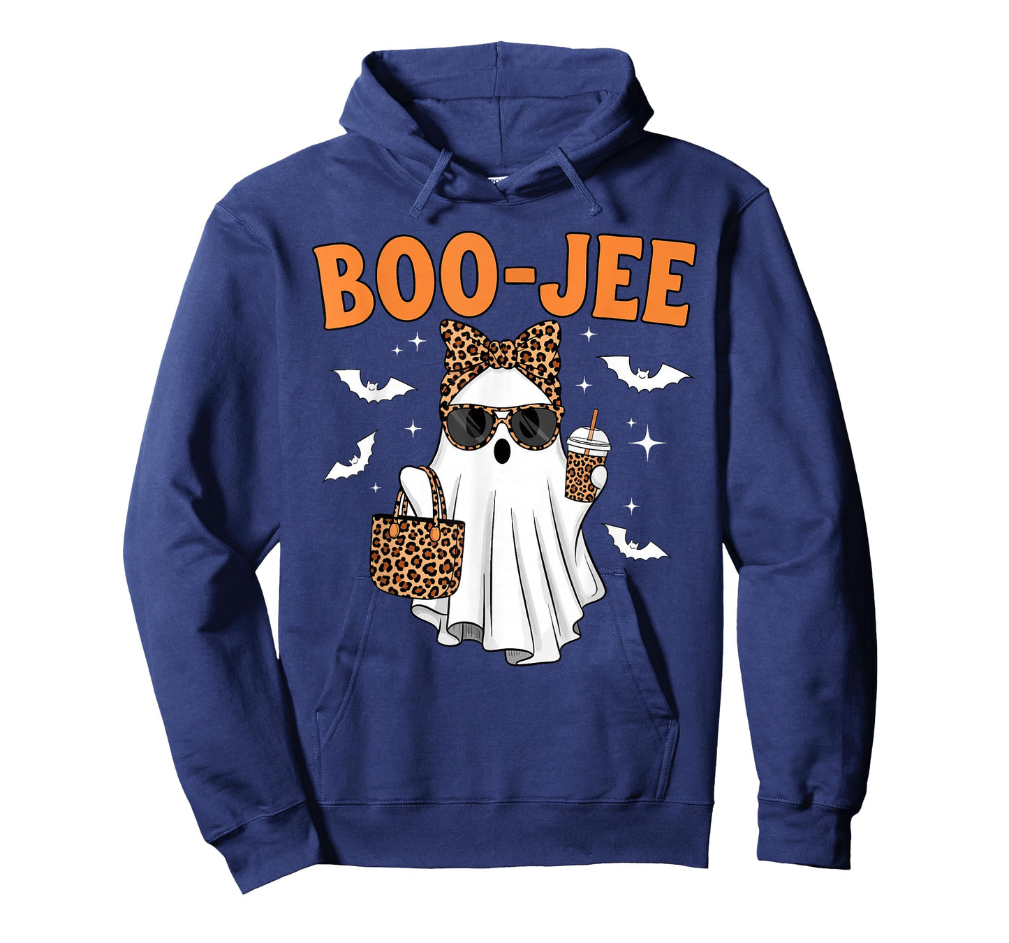 Coquette Leopard Ghost Coffee Boo JEE Halloween Boujee Ghost T-Shirt