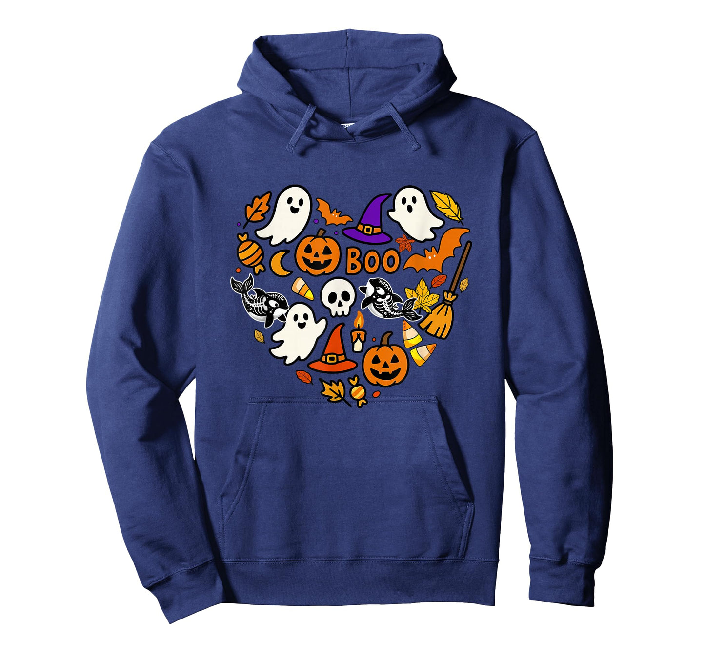 Group Orcas Boo Ghosts Candy Corns Halloween Heart Shape T-Shirt