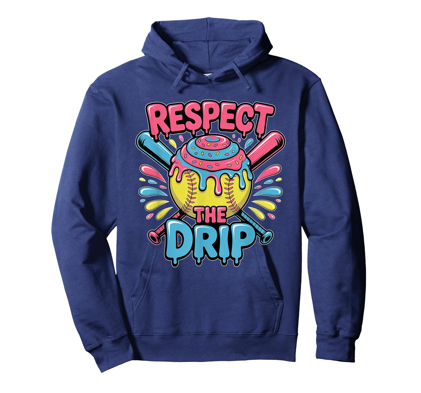 Softball Respect The Drip T-Shirt - Cute Softball Player T-Shirt