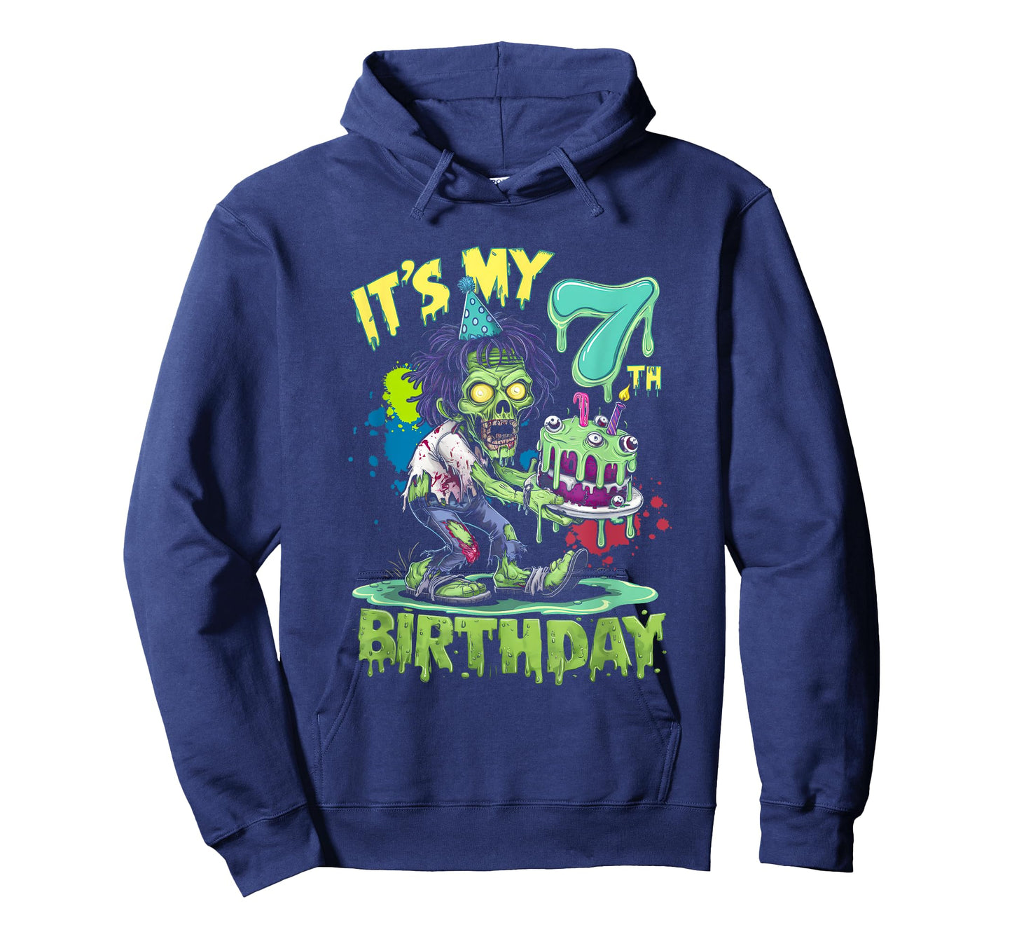 Its My 7th Birthday Horror Zombie Lover 7 Year Old T-Shirt