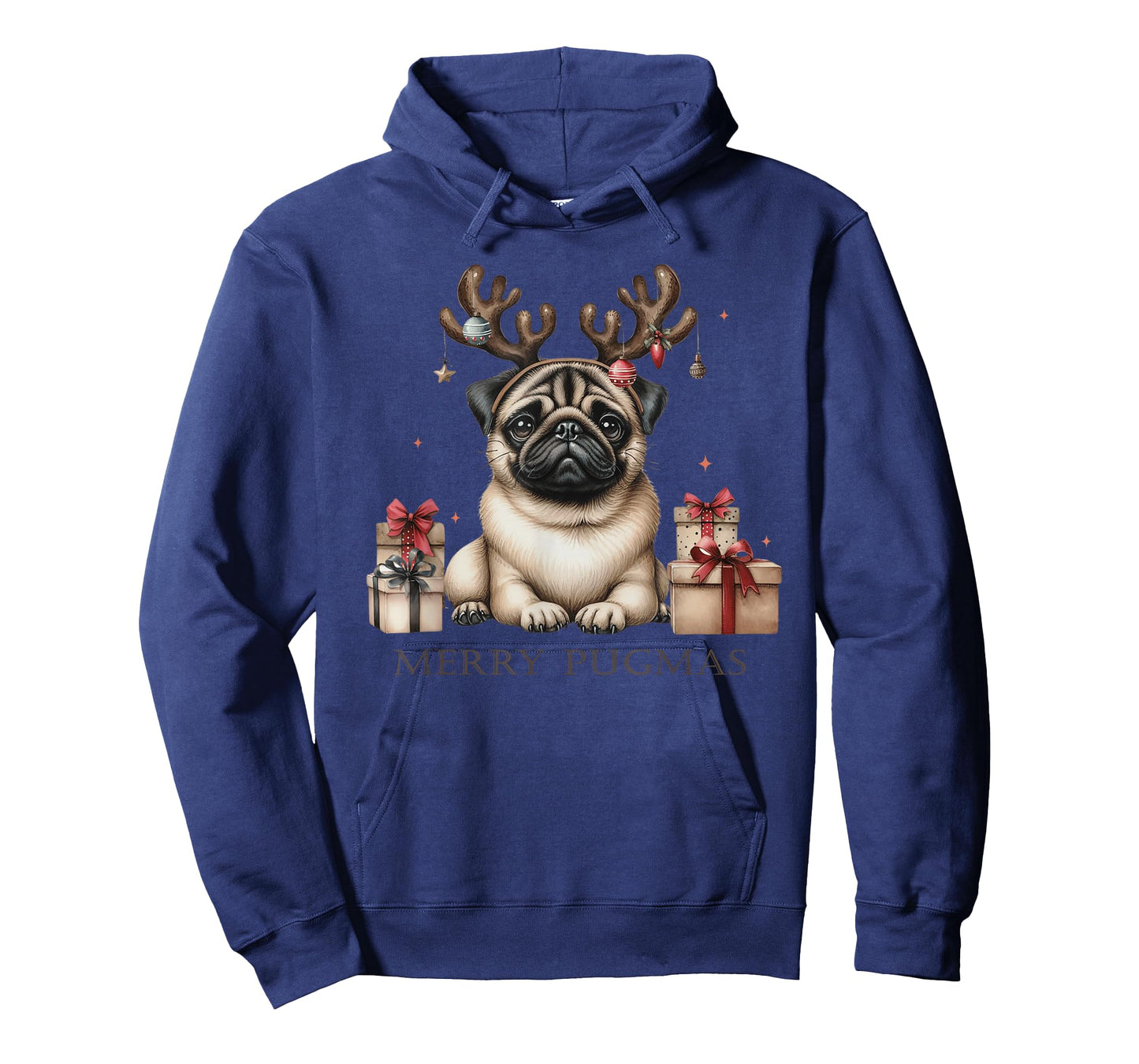 Funny Pug Merry Pugmas Xmas Dogs PugsLove Boys Girls Kids T-Shirt