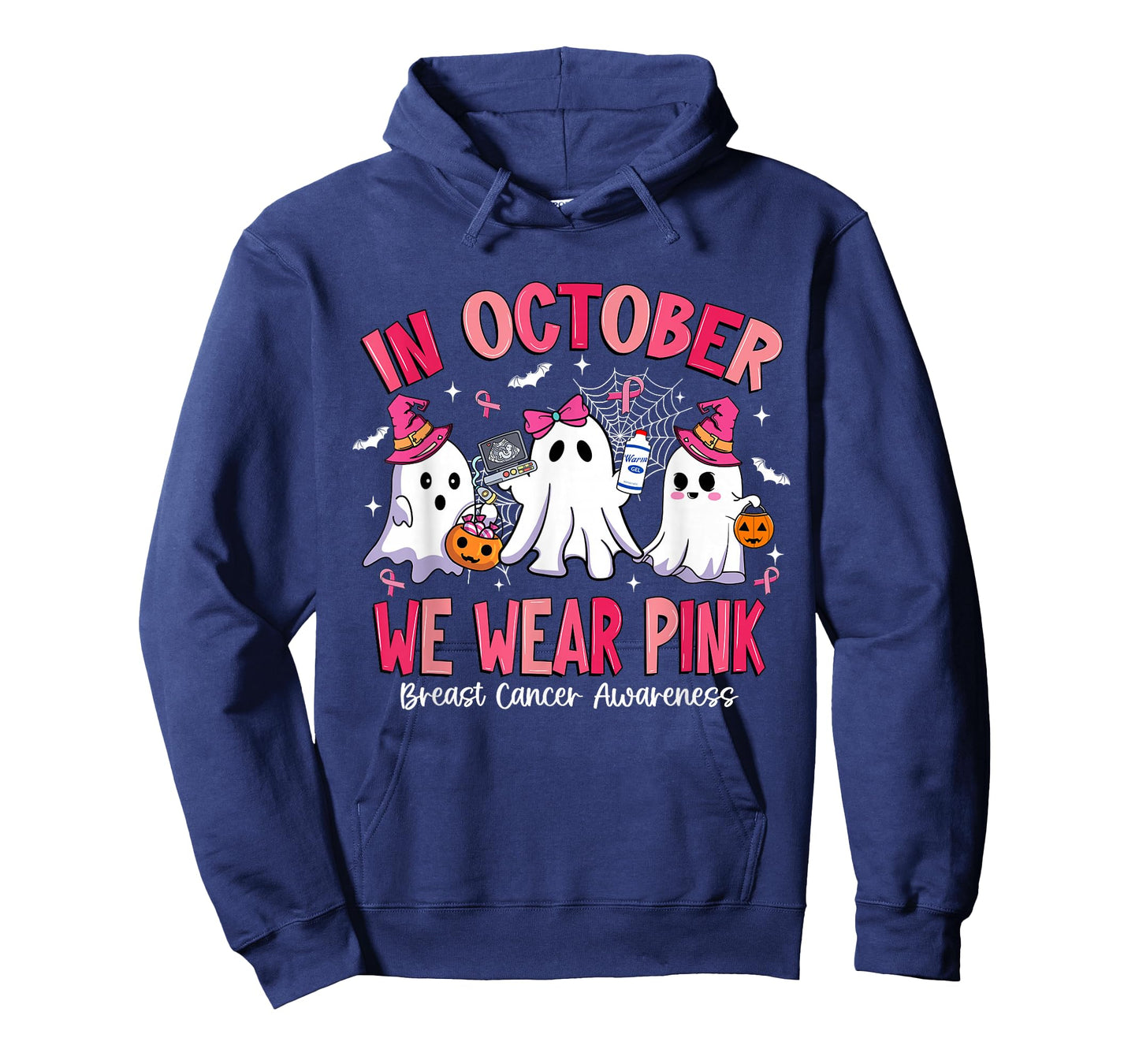 in October We Wear Pink Sonography Sonographer Breast Cancer T-Shirt