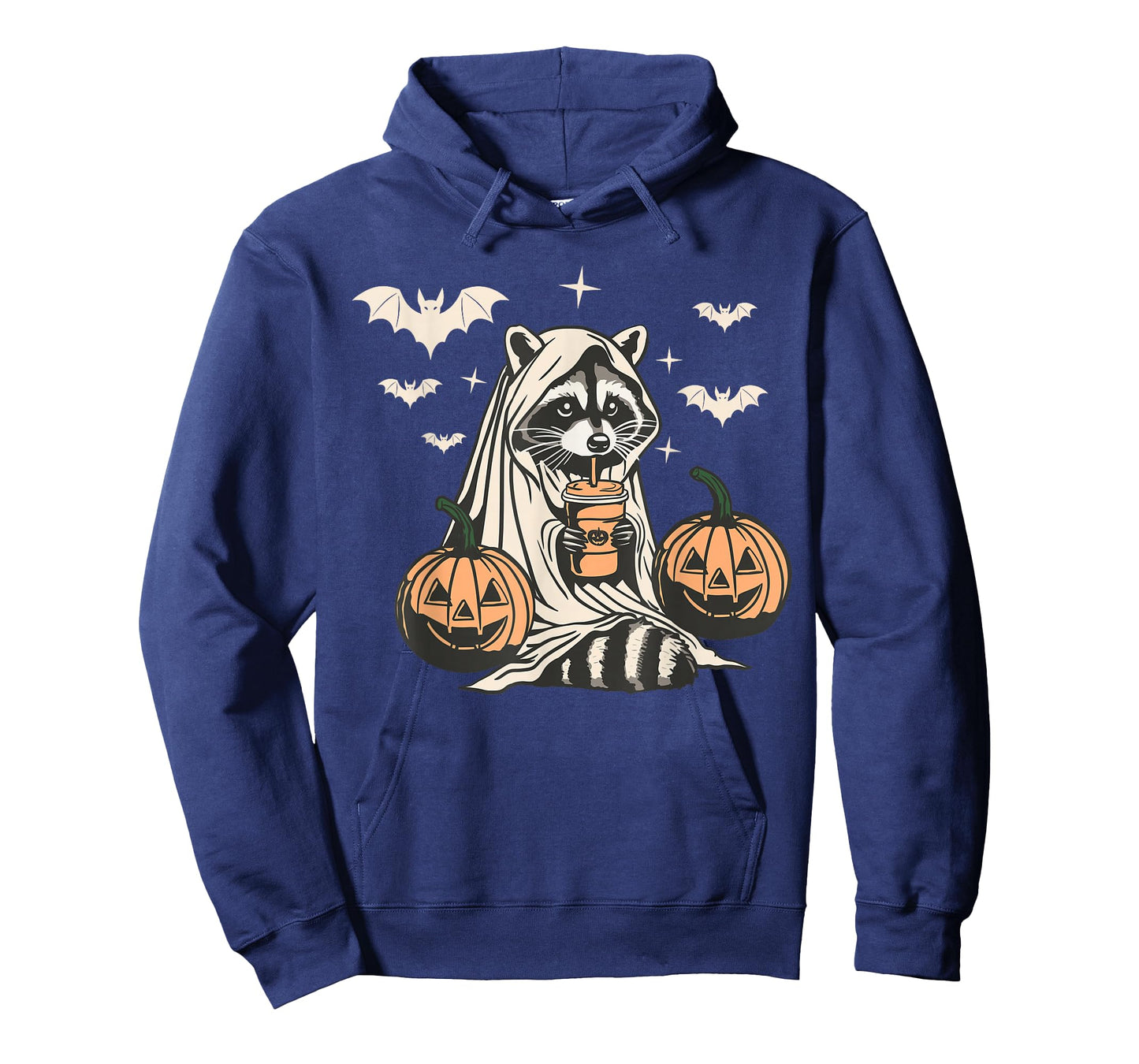 Cute Ghost Pumpkin Halloween Raccoon Costume Raccoon Lovers T-Shirt
