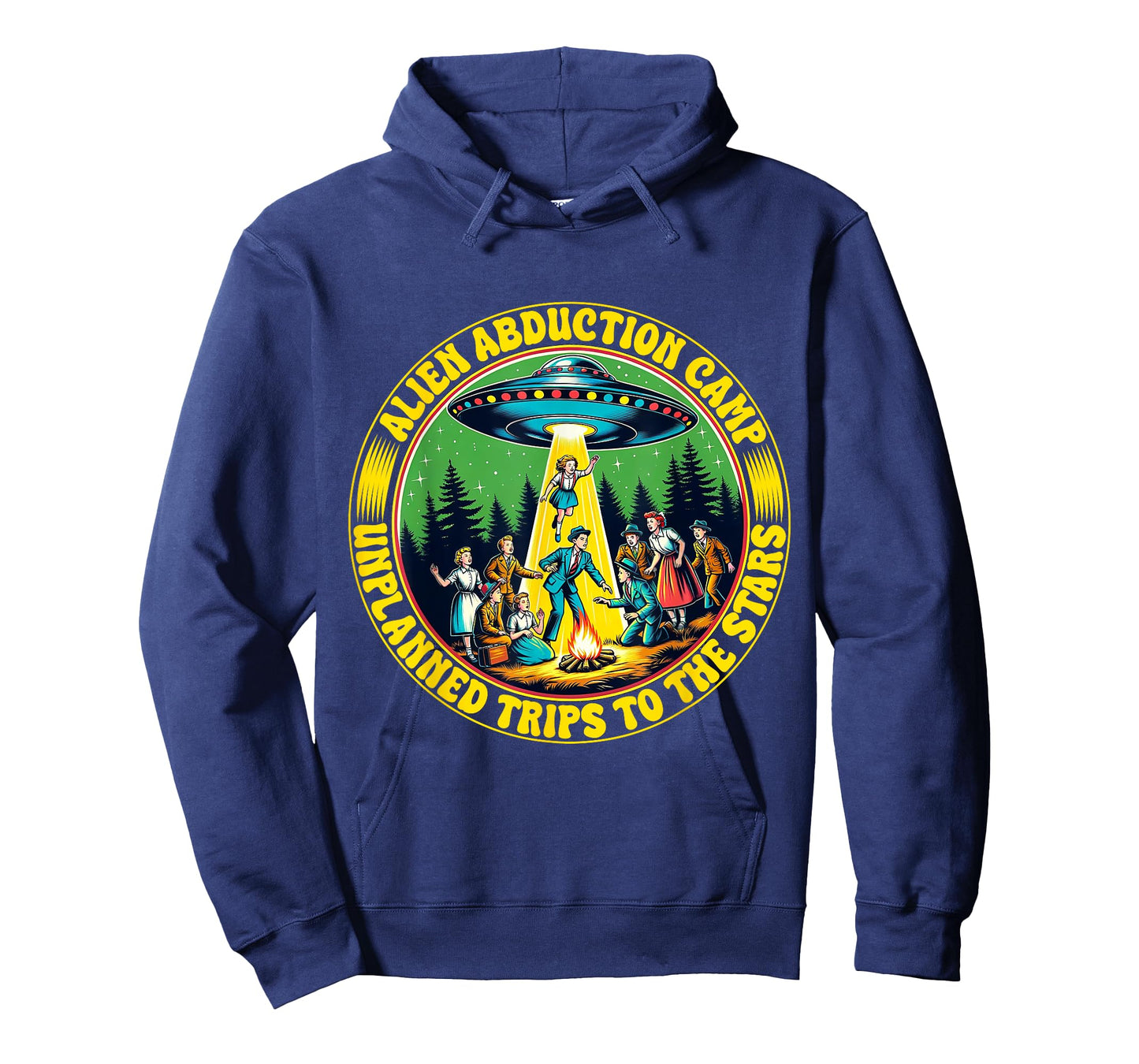 Alien Abduction Camp Shirt Vintage Retro UFO Funny Camper T-Shirt