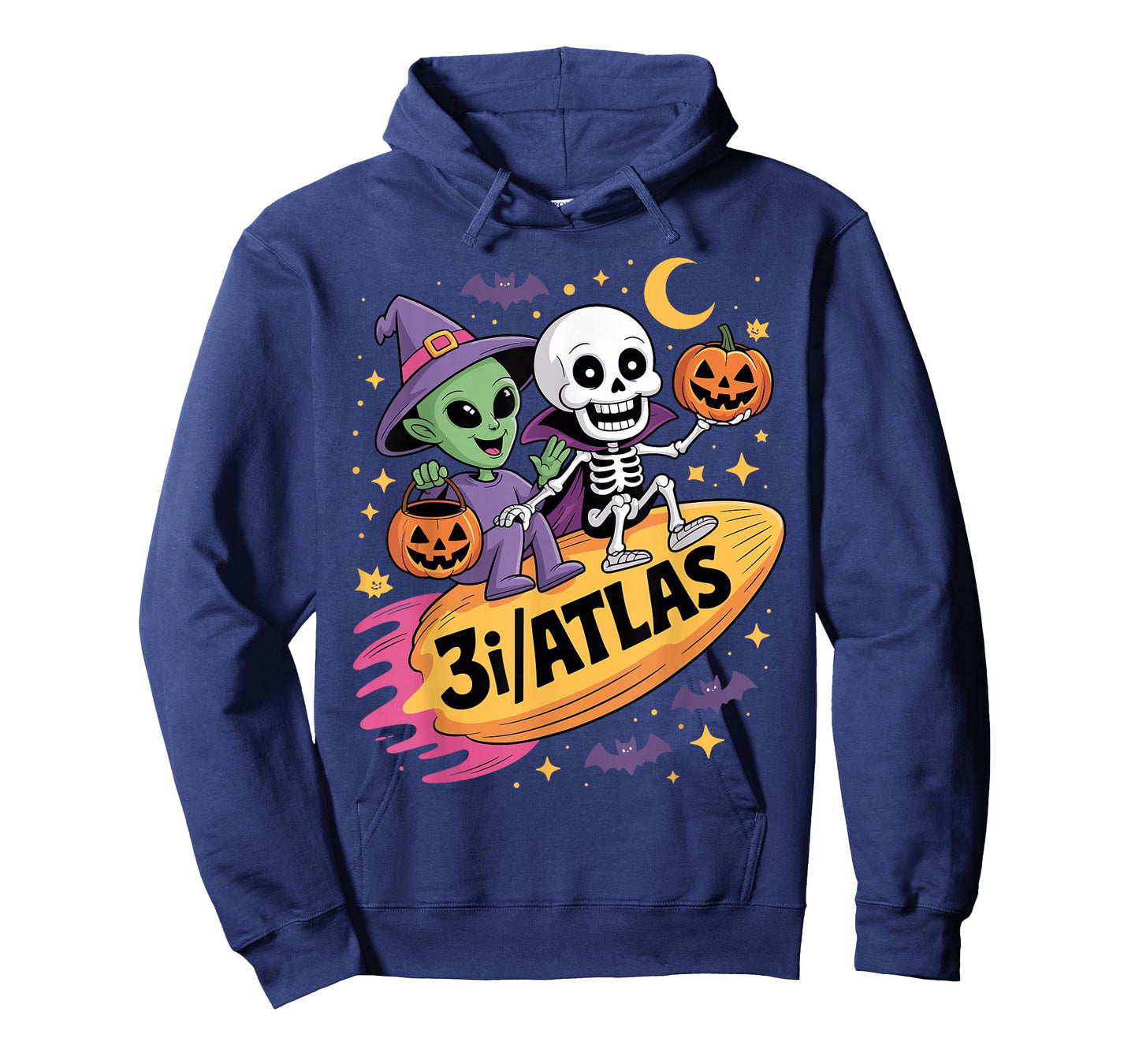 Funny Alien Skeleton Halloween Comet 3I Atlas T-Shirt