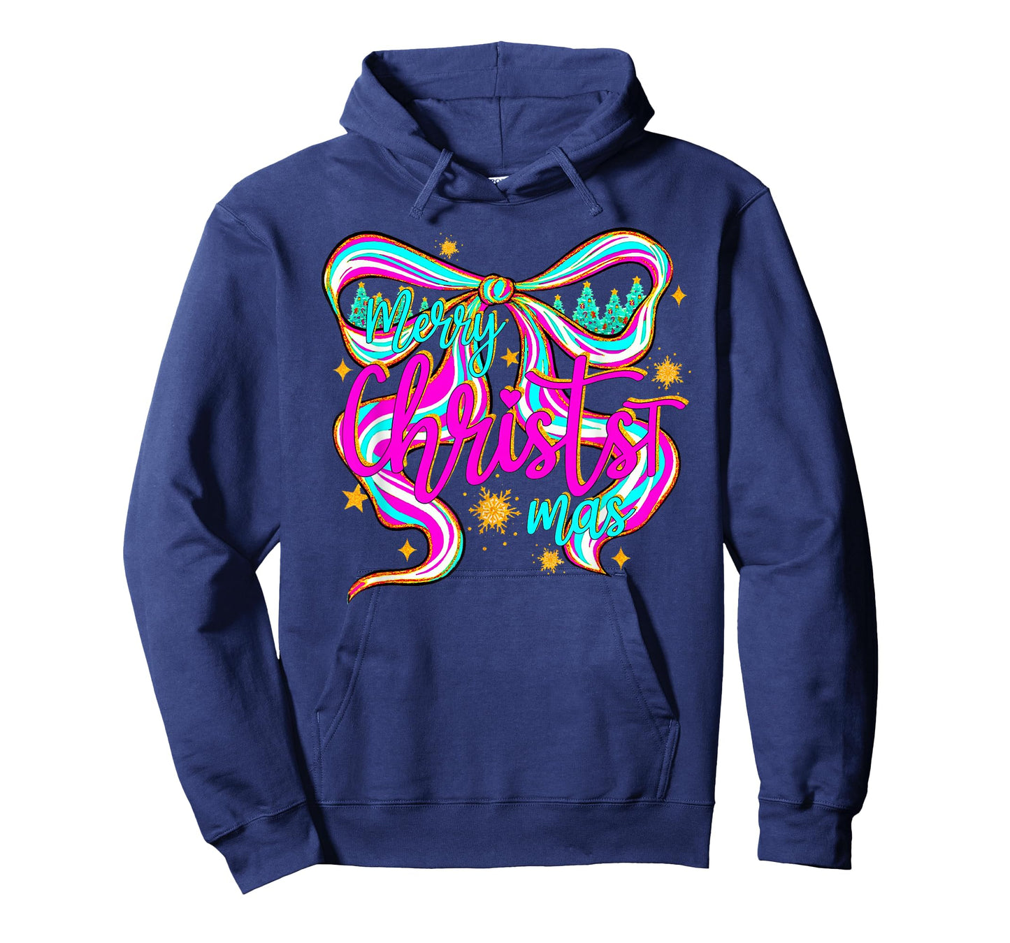 Preppy Merry Christmas Coquette Bow Pink Xmas Tree Girl T-Shirt