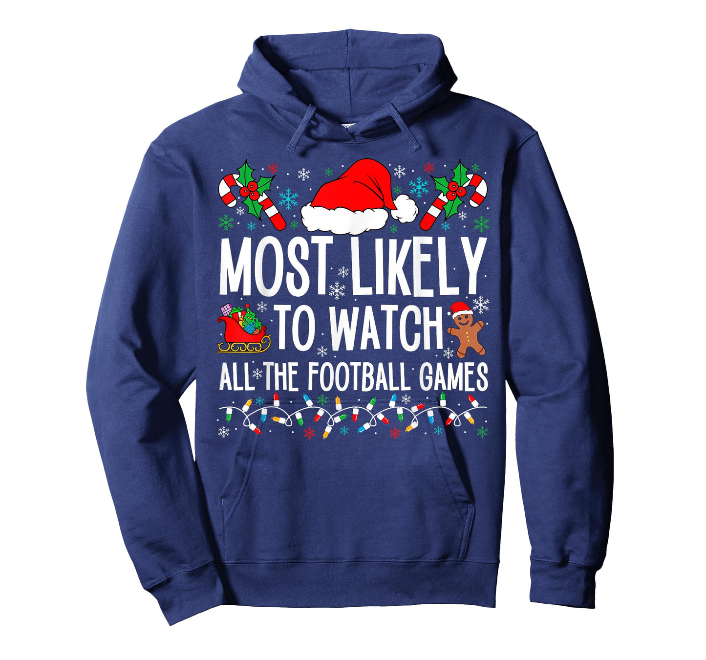 Funny Matching Most Likely Christmas Family 2024. Unisex Adults Football T-Shirt, Black, Small