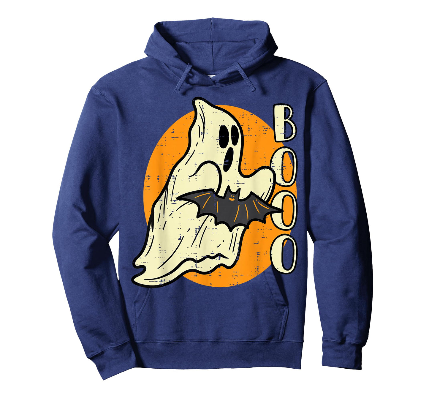 Boo Ghost Bat Retro Vintage Groovy Halloween Men Women Kids T-Shirt