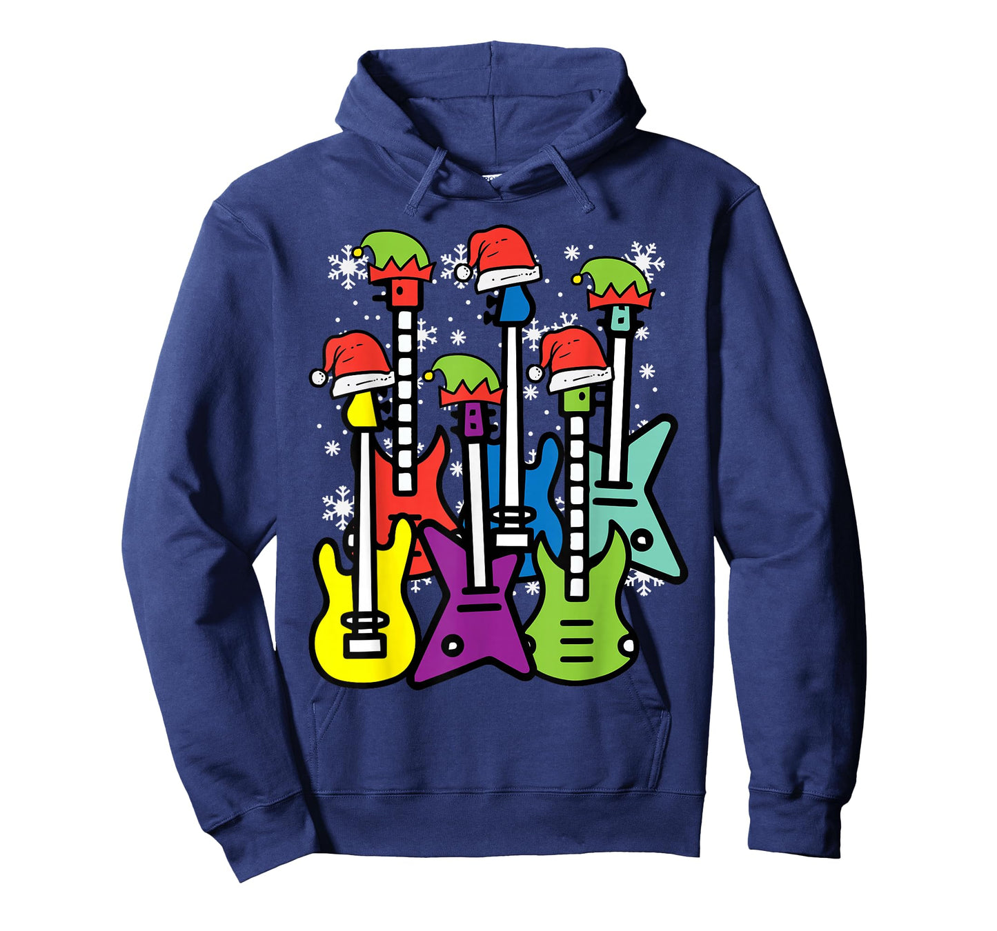 Christmas Guitars Santa Xmas Music Rocker Men Boys Kids T-Shirt