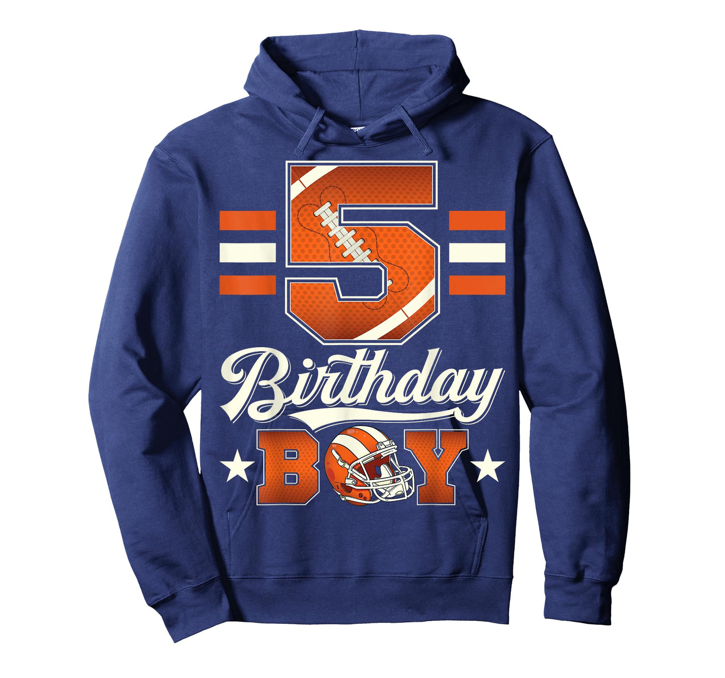 Five 5th Birthday Boy Football 5 Year Old Sports Party T-Shirt