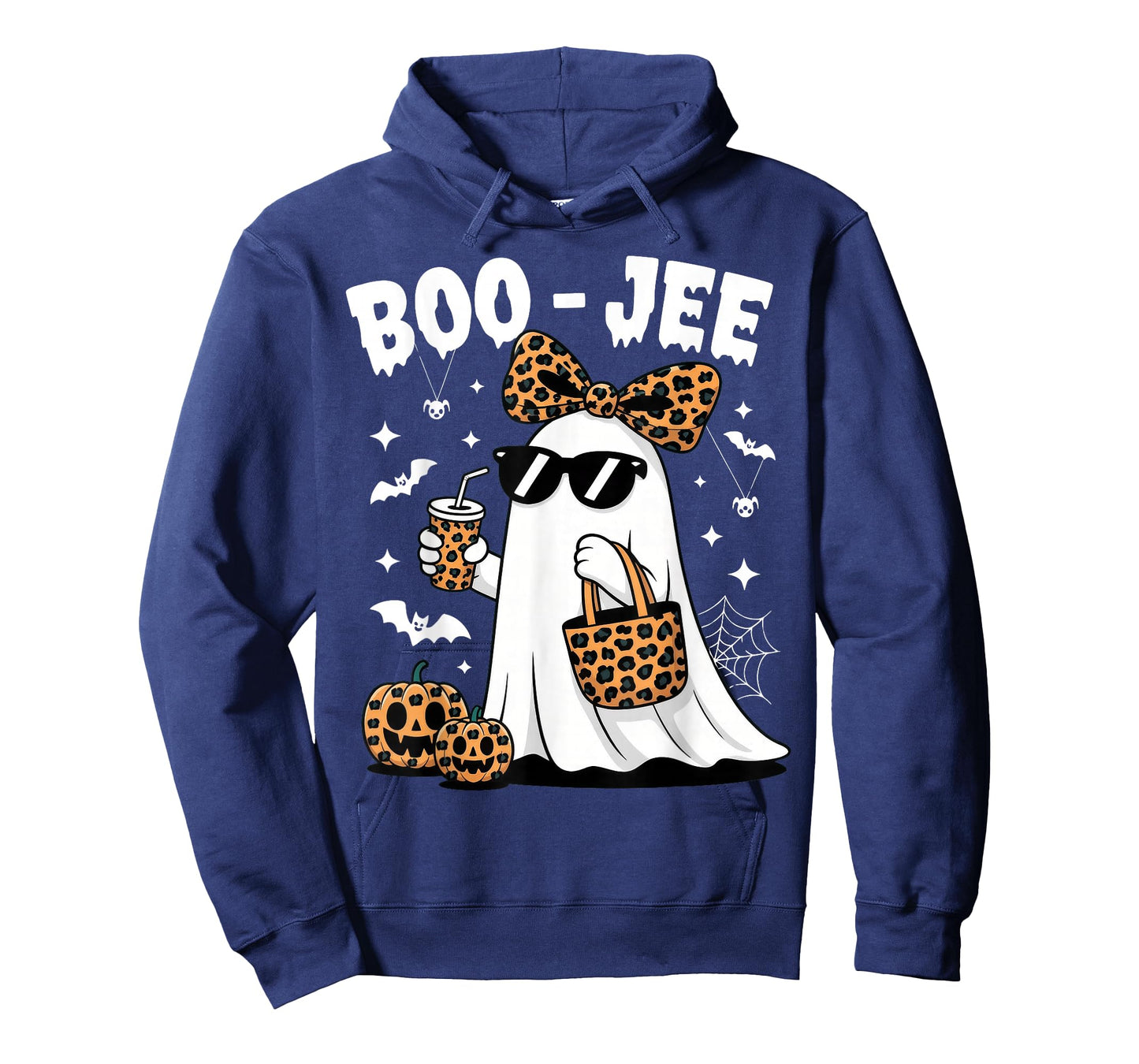 Coquette Leopard Ghost Coffee Boo JEE Halloween Boujee Ghost T-Shirt