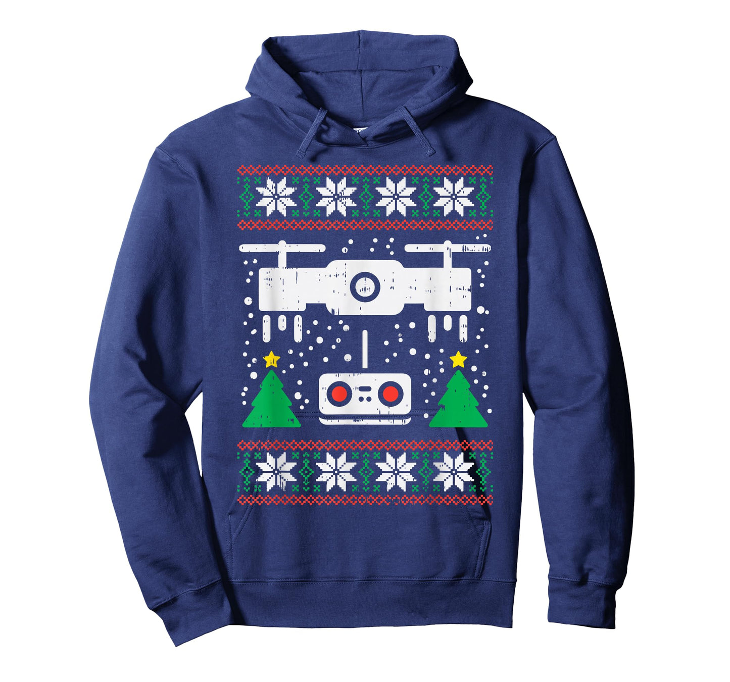 Drone Ugly Christmas Sweater Videography Photographer PJ T-Shirt