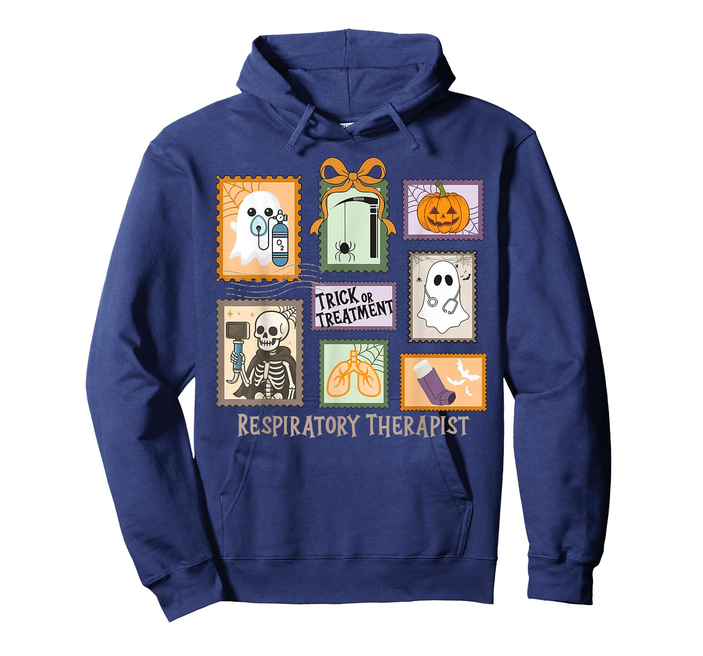 Trick Or Treat Respiratory Therapy Stamp Ghost RT Halloween T-Shirt
