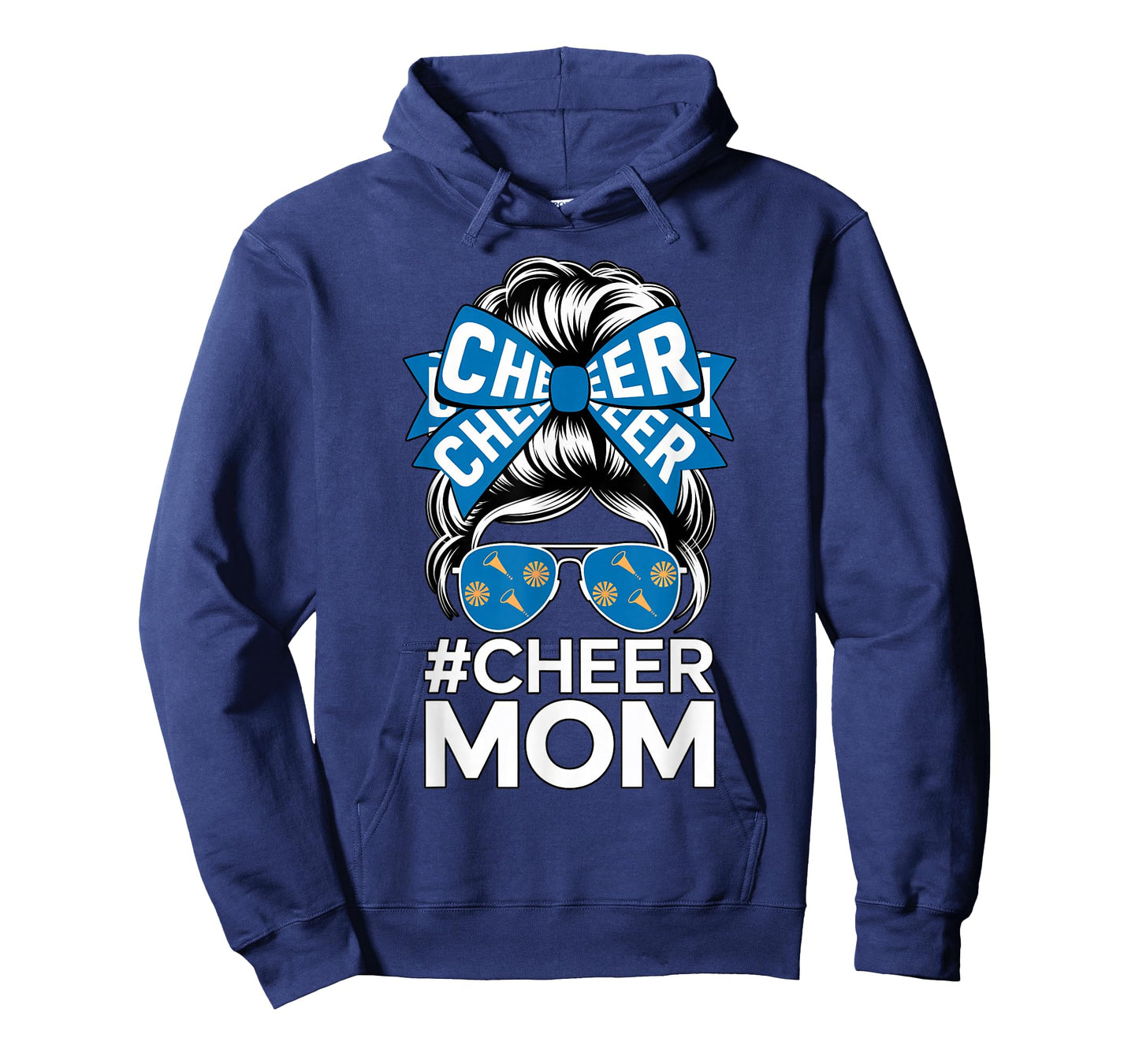 Cheer Mom Sports Fan Bow Sunglasses Cheerleading Support T-Shirt