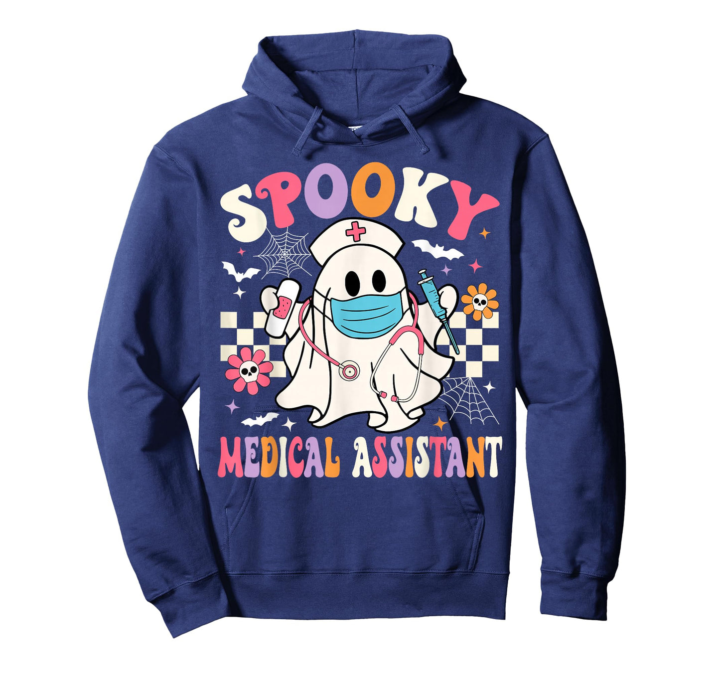Spooky Medical Assistant Halloween Groovy Med Assistant T-Shirt