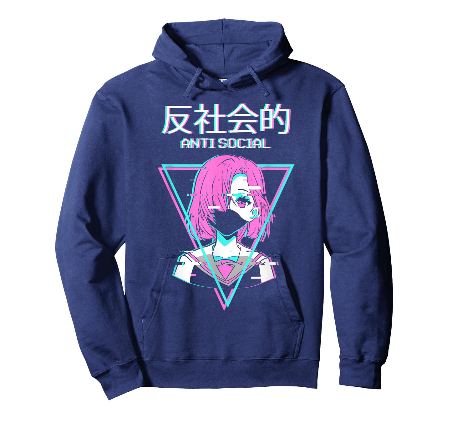 Antisocial Vaporwave Anime Girl Japanese Indie Old T-Shirt