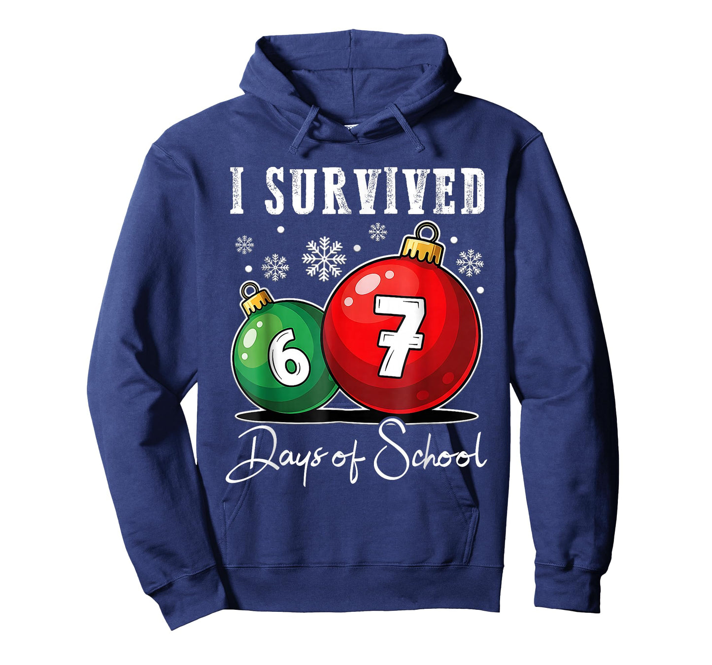 I Survived 67 Days of School Christmas Candy Cane Six Seven T-Shirt