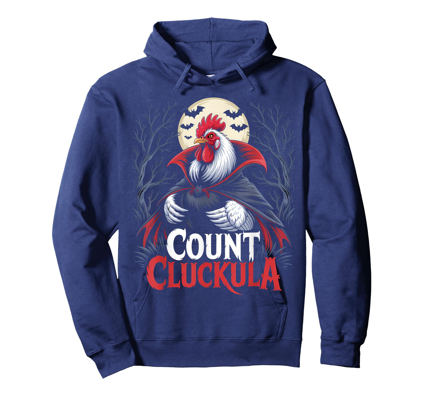 Rooster Count Cluckula Funny Halloween Vampire Farm Chicken T-Shirt