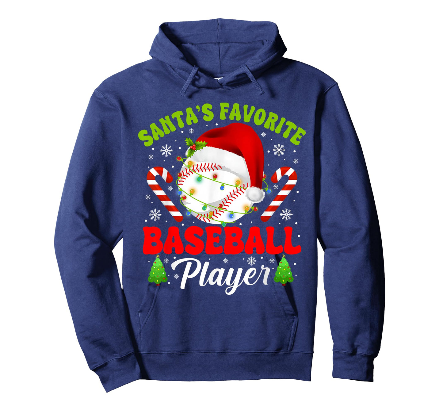 Santa's Favorite Baseball Player Christmas Pajamas Men Boys T-Shirt