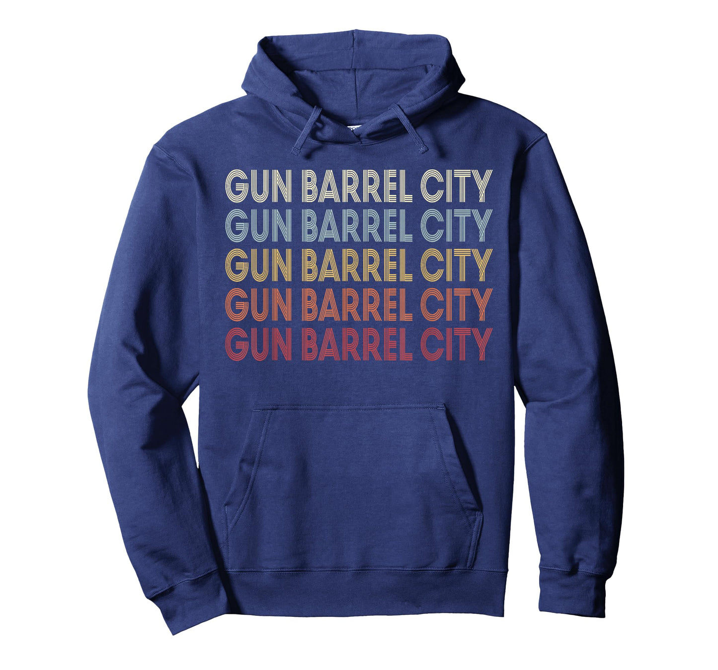 Gun-Barrel-City Texas Gun-Barrel-City TX Retro Vintage Text T-Shirt
