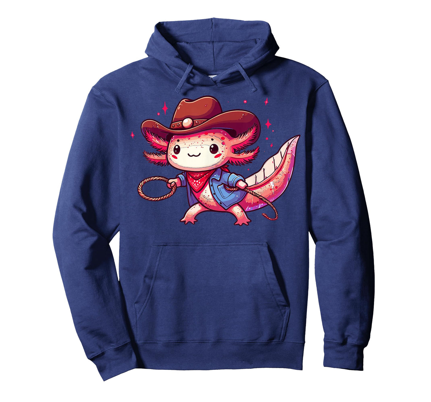 Western Rodeo Cowboy Hat Axolotl Texas Animals T-Shirt