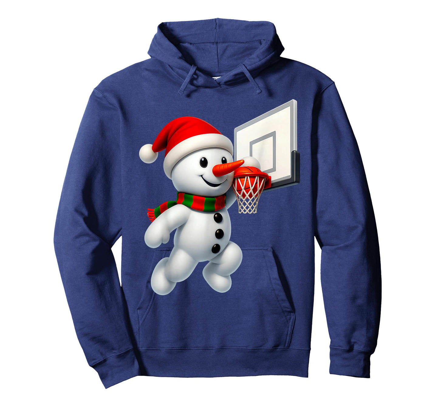 Snowman Playing Basketball Merry Christmas Pajamas Boys Men T-Shirt