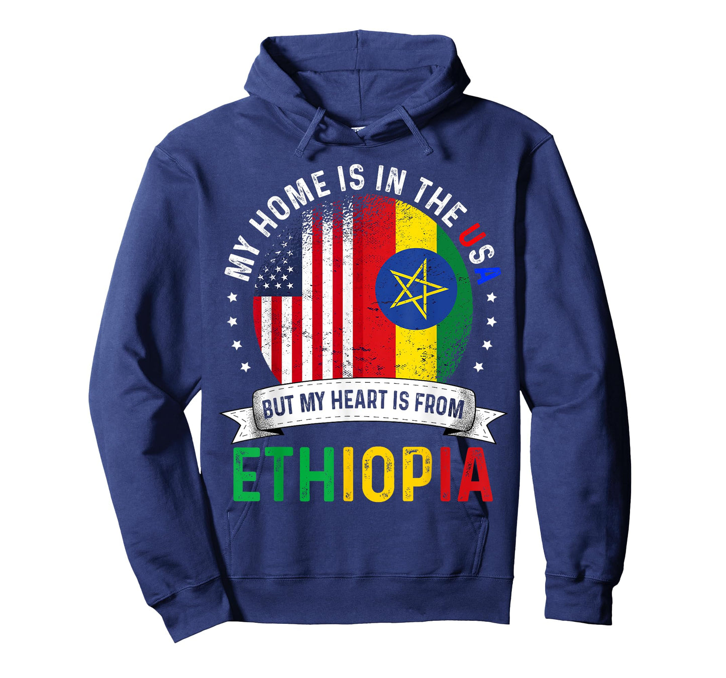 Ethiopian American Patriot Heart is from Ethiopia Flag T-Shirt