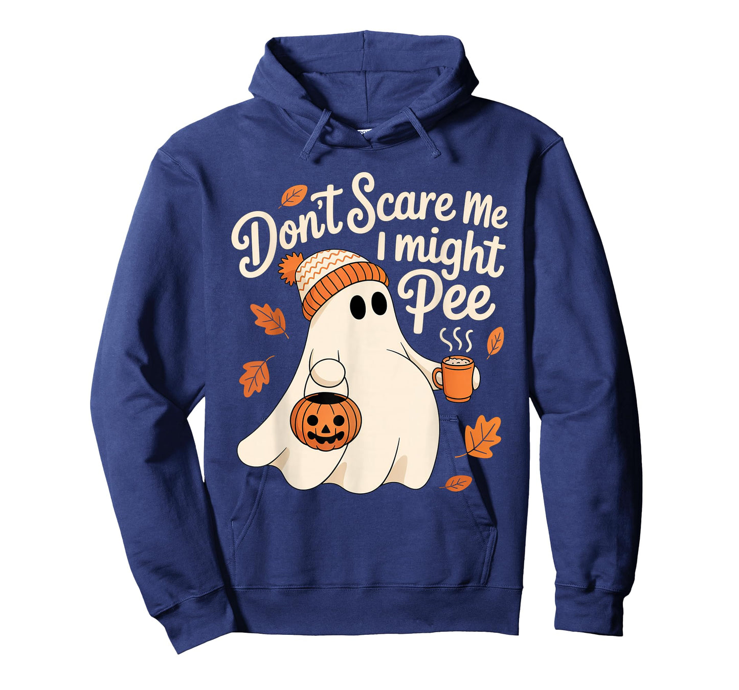 Don't Scare Me I Might Pee Funny Halloween Pregnant Ghost T-Shirt
