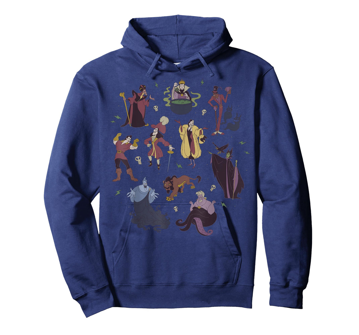 Disney Villains Group Shot Doodles T-Shirt Small
