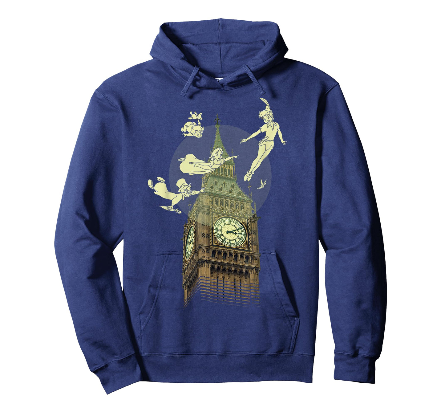 Disney Peter Pan The Darlings Flying by Clock Tower T-Shirt T-Shirt