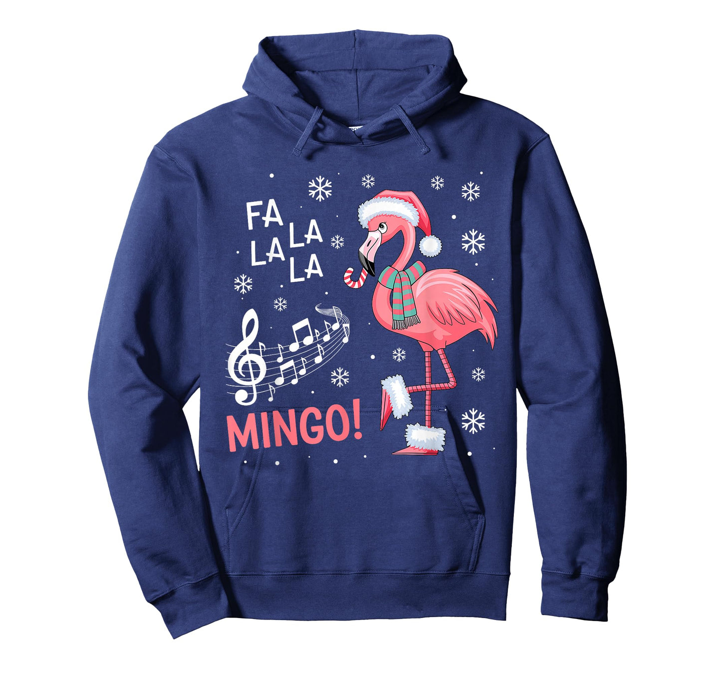 Fa La La Mingo Flamingo Candy Cane Christmas T-Shirt